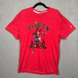 Scottie Pippen Tshirt Adult‎ XL Red Chicago Bulls Homage NBA Windy City Graphic